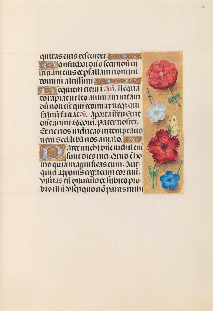 Hodiny královny Isabely Katolické, královny Španělska: Fol. 231r, c. 1500. od Master of the First Prayerbook of Maximillian