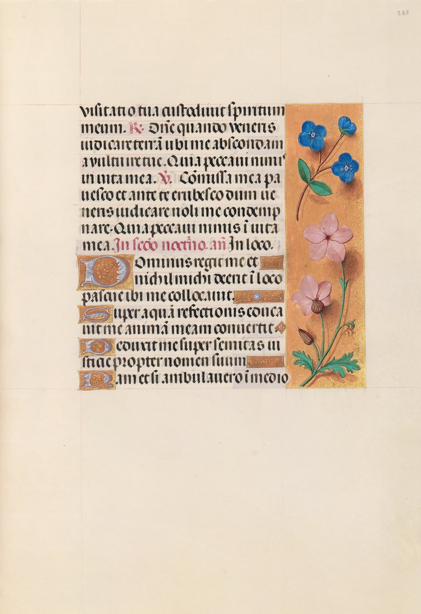 Hodiny královny Isabely Katolické, královny Španělska: Fol. 233r, c. 1500. od Master of the First Prayerbook of Maximillian
