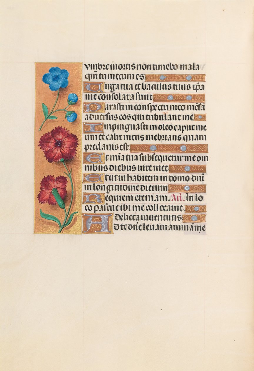 Hodiny královny Isabely Katolické, královny Španělska: Fol. 233v, c. 1500. od Master of the First Prayerbook of Maximillian