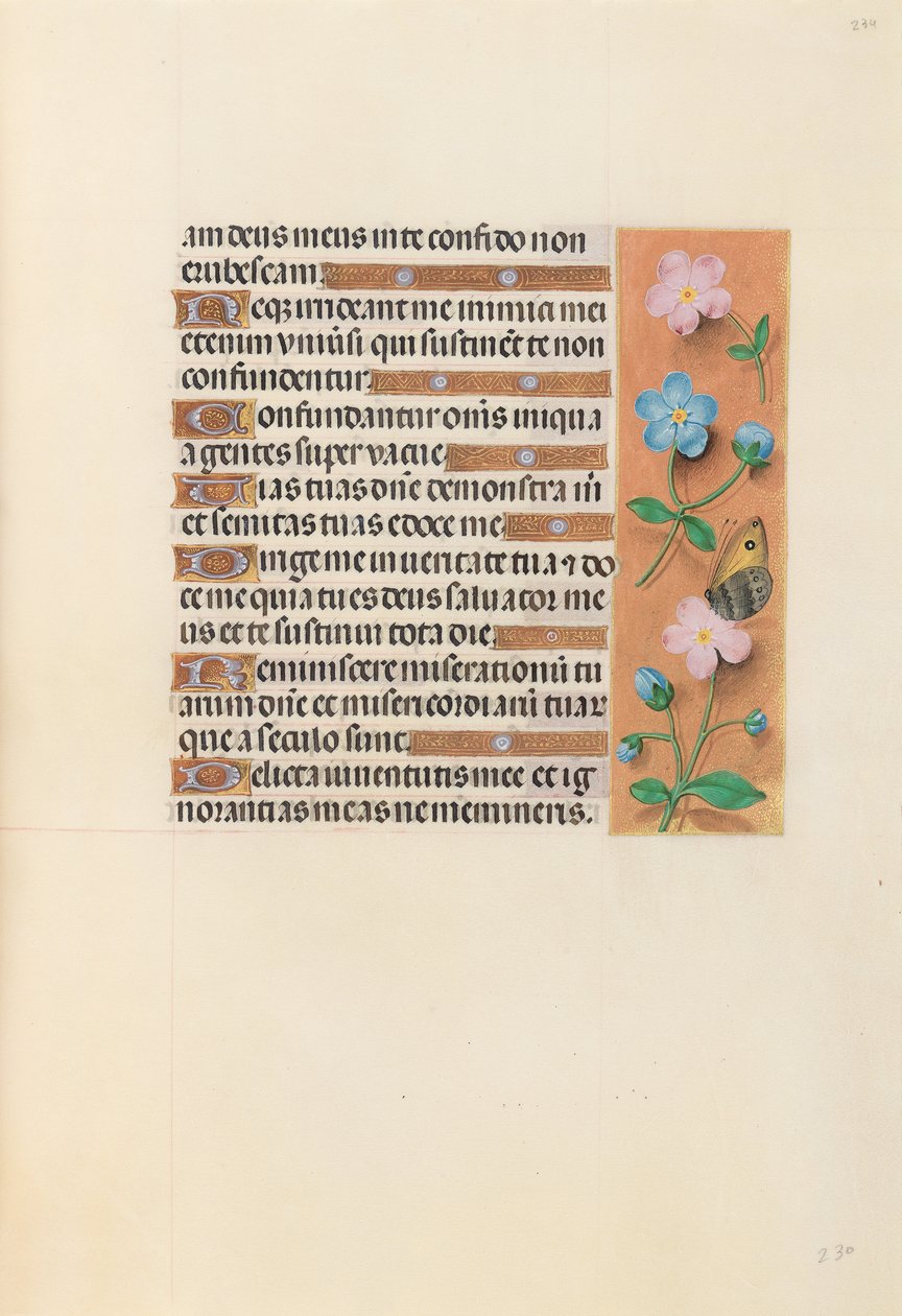 Hodiny královny Isabely Katolické, královny Španělska: Fol. 234r, c. 1500. od Master of the First Prayerbook of Maximillian