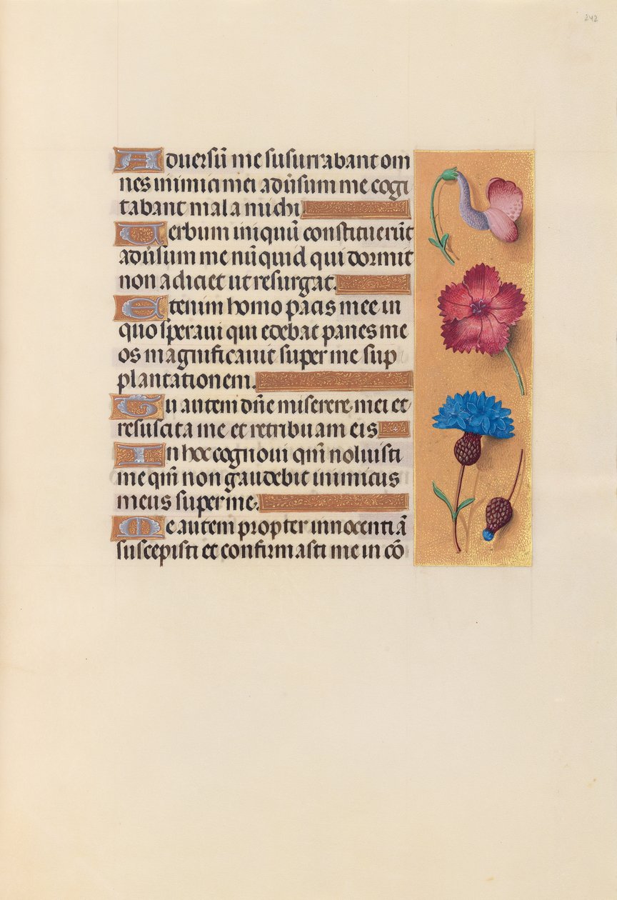Hodiny královny Isabely Katolické, královny Španělska: Fol. 242r, c. 1500. od Master of the First Prayerbook of Maximillian