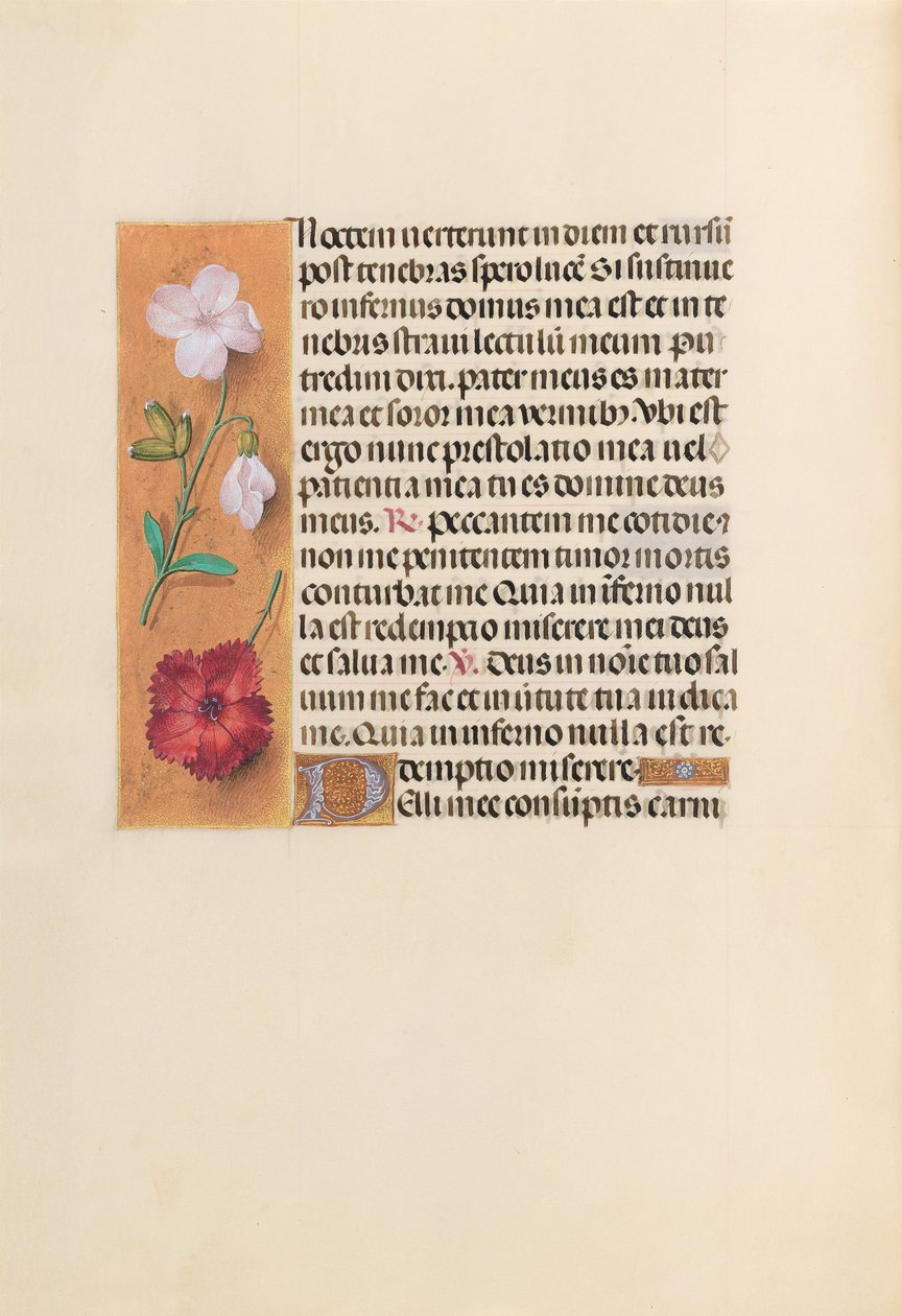 Hodiny královny Isabely Katolické, královny Španělska: Fol. 244v, c. 1500. od Master of the First Prayerbook of Maximillian