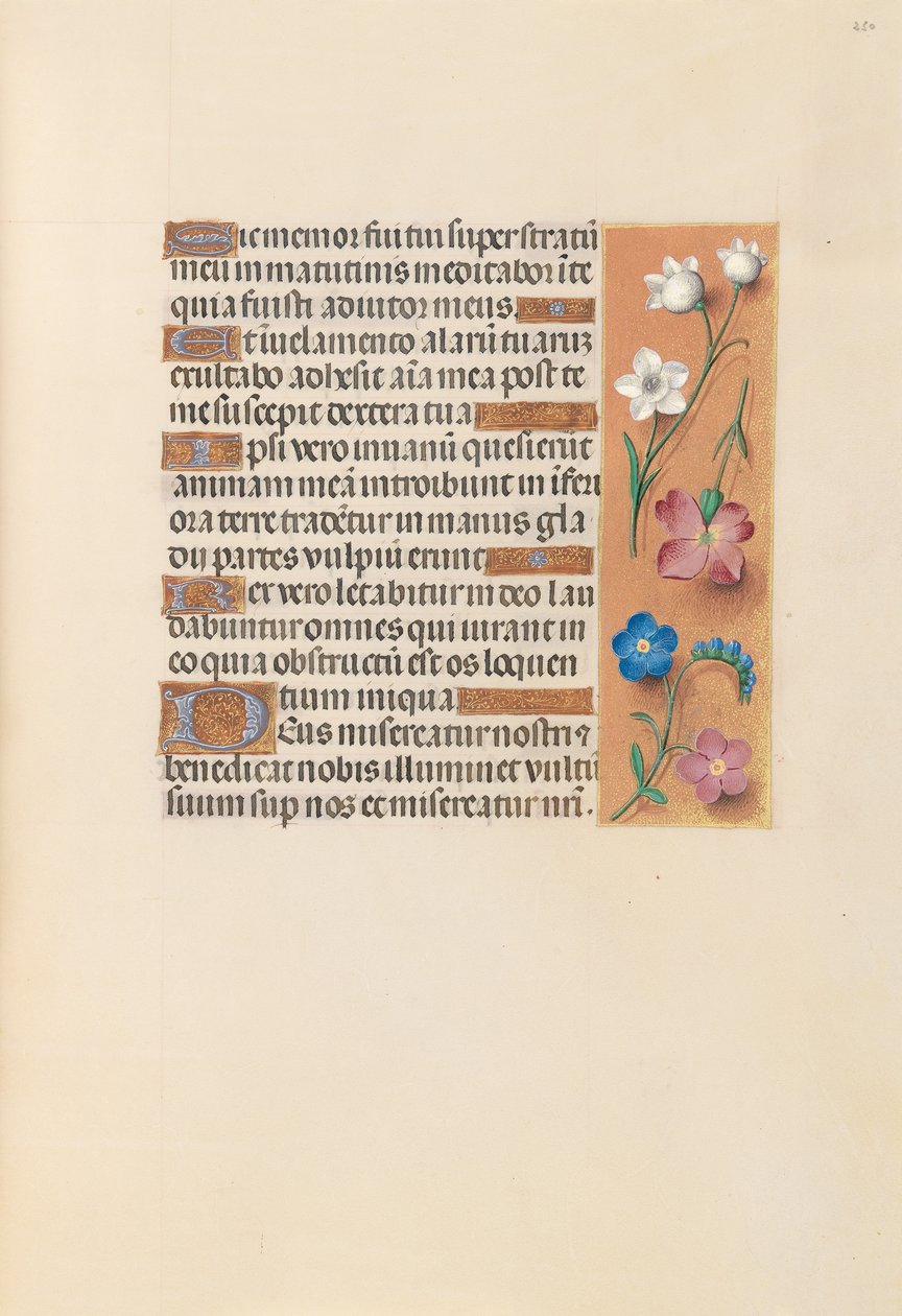Hodiny královny Isabely Katolické, královny Španělska: Fol. 250 r, cca. 1500. od Master of the First Prayerbook of Maximillian