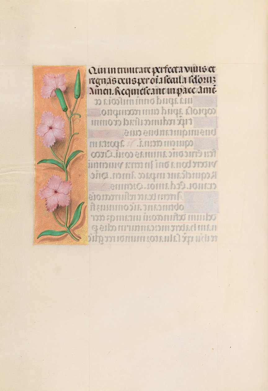 Hodiny královny Isabely Katolické, královny Španělska: Fol. 256v, Panna a dítě, c. 1500. od Master of the First Prayerbook of Maximillian