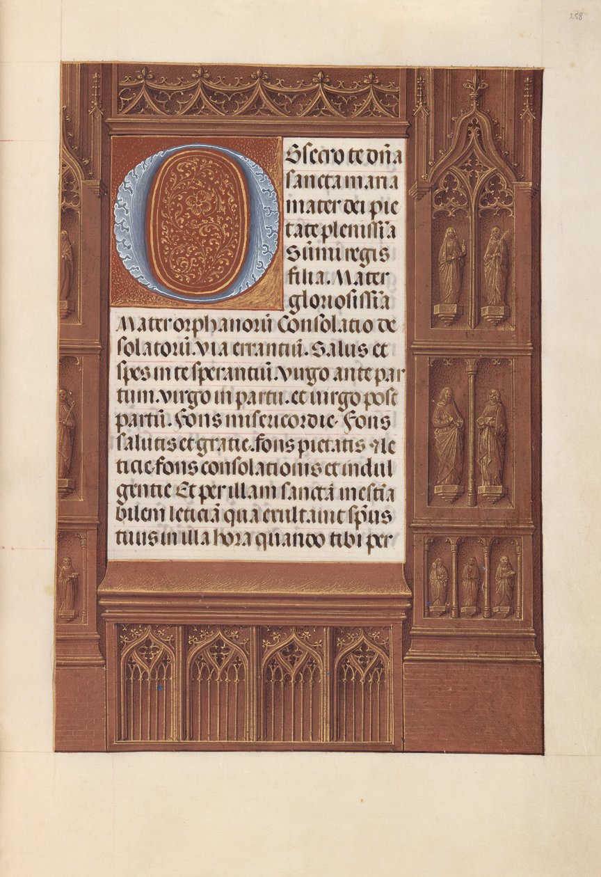 Hodiny královny Isabely Katolické, královny Španělska: Fol. 258r, c. 1500. od Master of the First Prayerbook of Maximillian