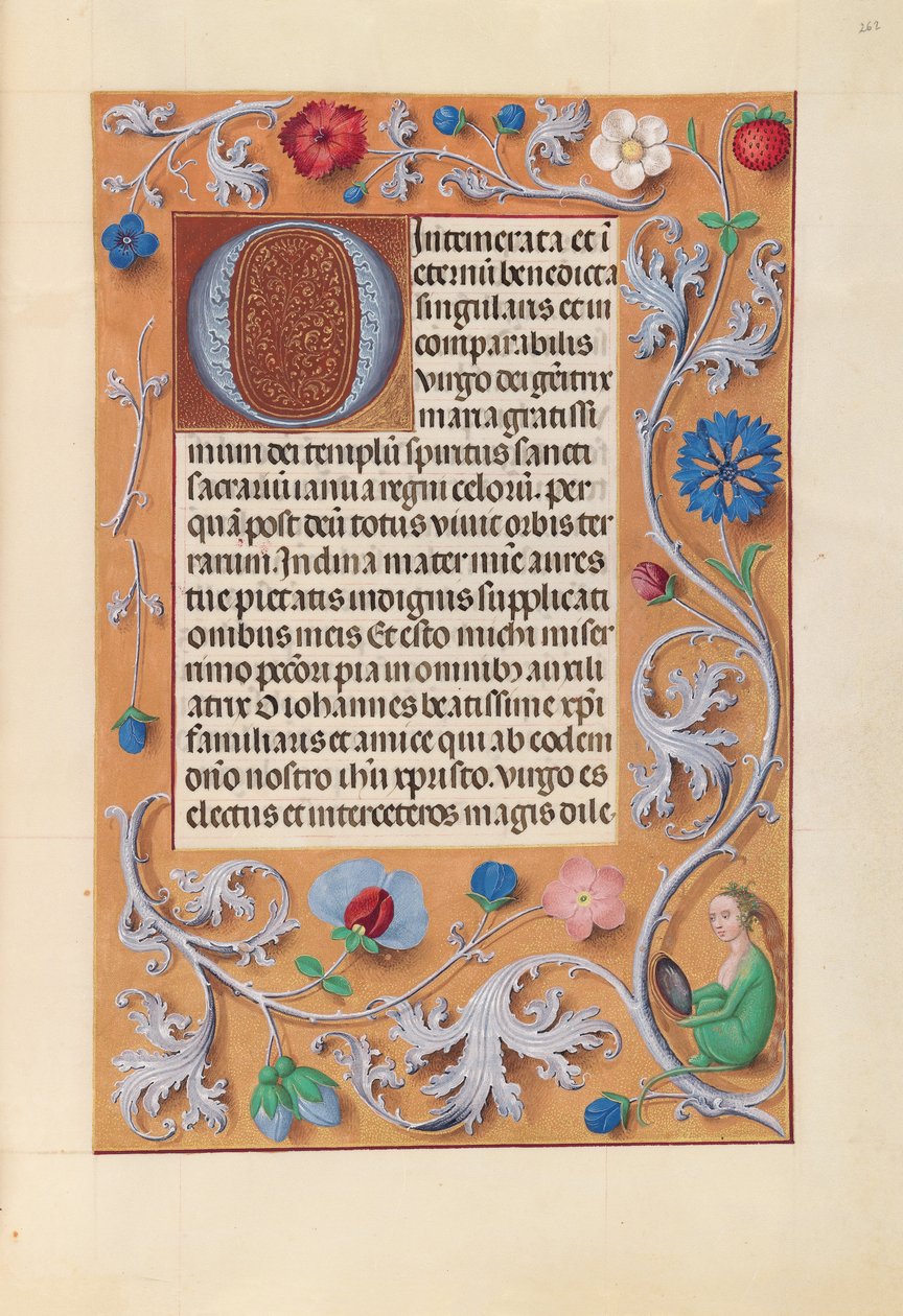 Hodiny královny Isabely Katolické, královny Španělska: Fol. 262r, c. 1500. od Master of the First Prayerbook of Maximillian