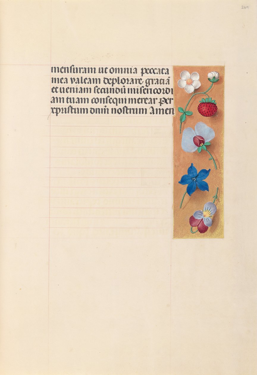 Hodiny královny Isabely Katolické, královny Španělska: Fol. 269r, c. 1500. od Master of the First Prayerbook of Maximillian