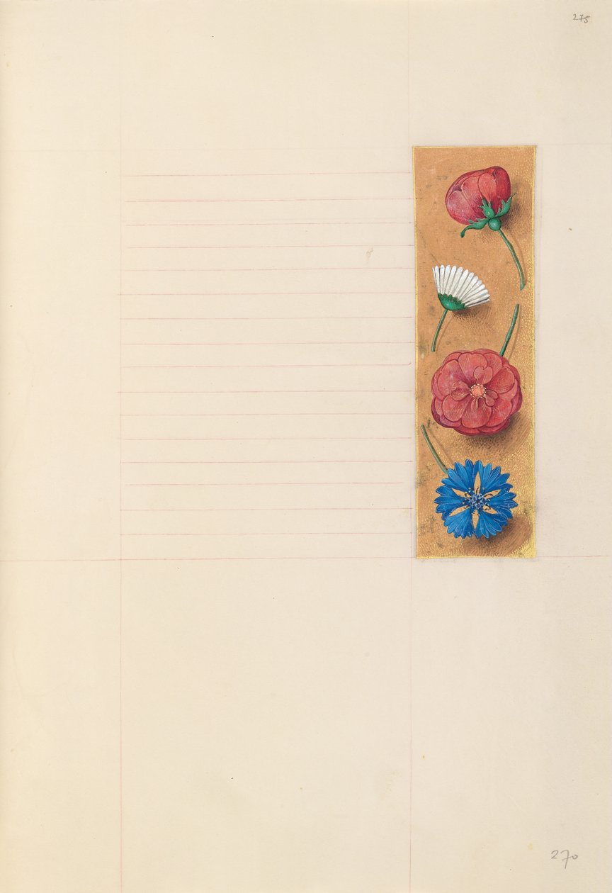 Hodiny královny Isabely Katolické, královny Španělska: Fol. 275r, c. 1500. od Master of the First Prayerbook of Maximillian