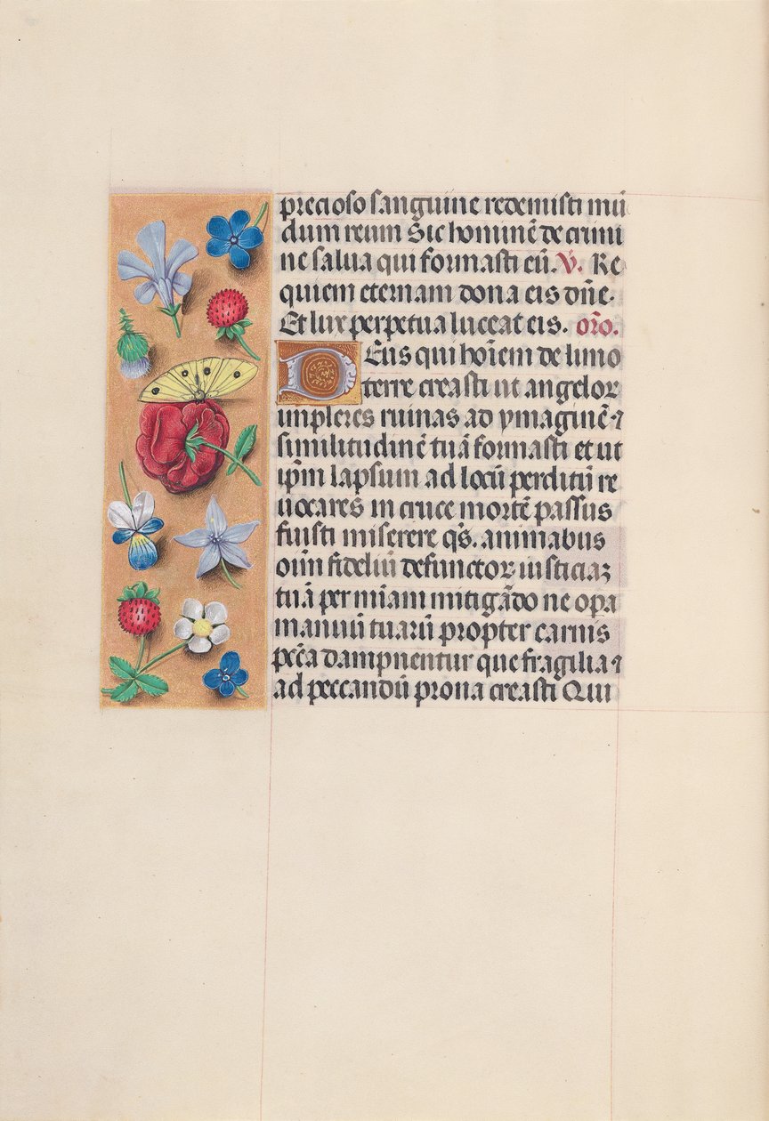 Hodiny královny Isabely Katolické, královny Španělska: Fol. 29v, c. 1500. od Master of the First Prayerbook of Maximillian