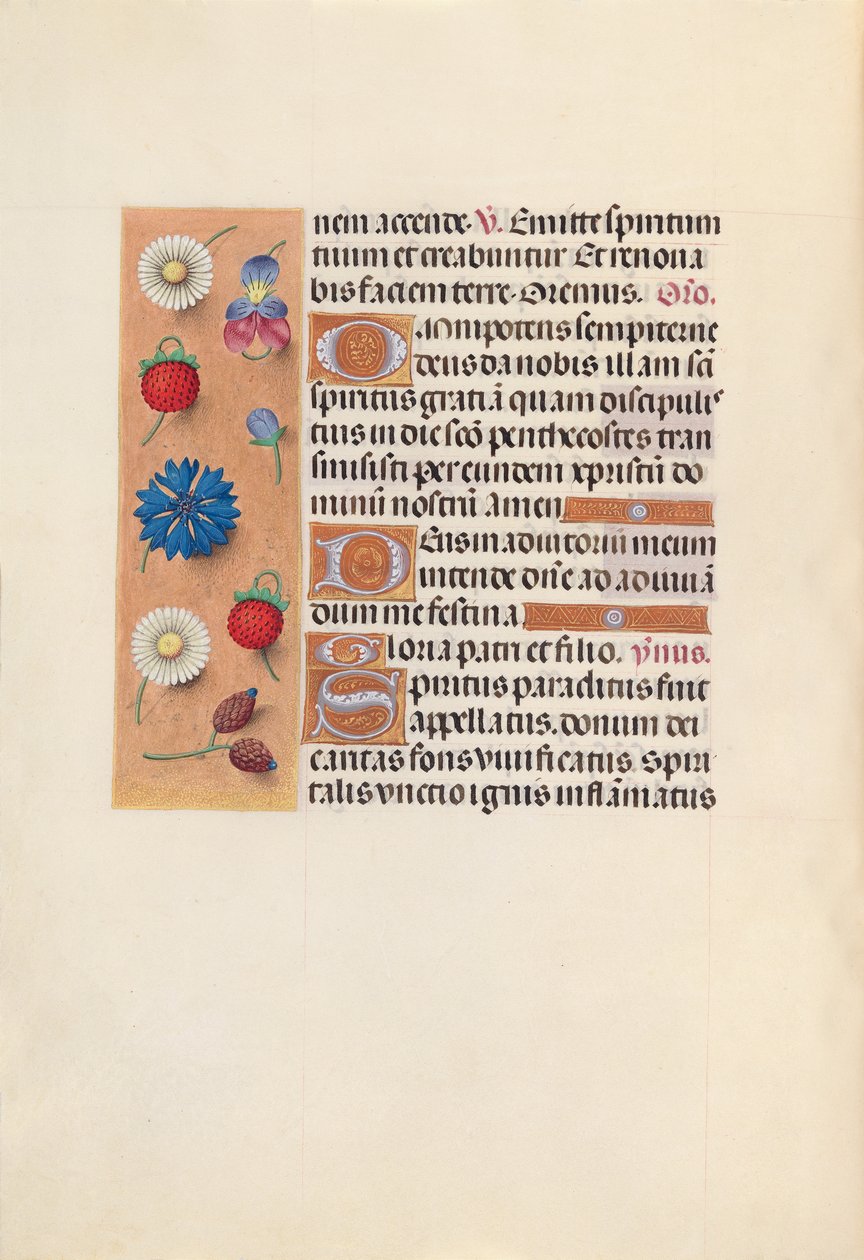 Hodiny královny Isabely Katolické, královny Španělska: Fol. 34v, c. 1500. od Master of the First Prayerbook of Maximillian
