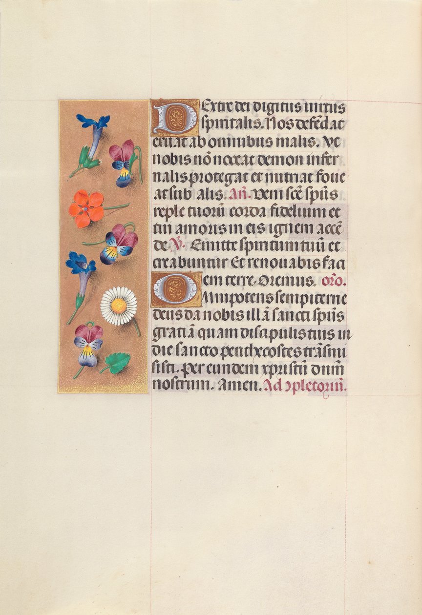 Hodiny královny Isabely Katolické, královny Španělska: Fol. 35V, c. 1500. od Master of the First Prayerbook of Maximillian
