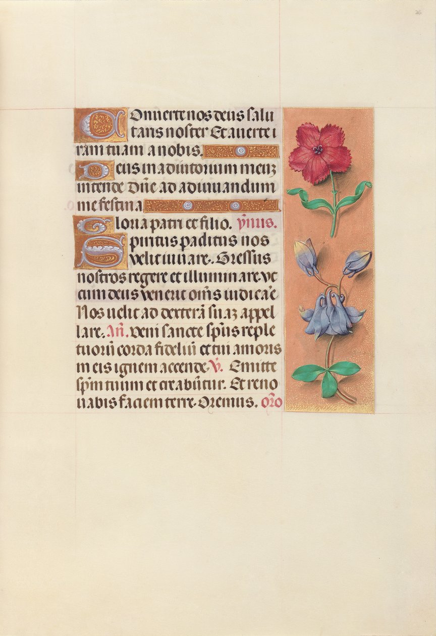 Hodiny královny Isabely Katolické, královny Španělska: Fol. 36r, c. 1500. od Master of the First Prayerbook of Maximillian