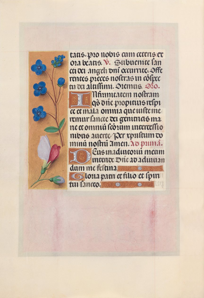 Hodiny královny Isabely Katolické, královny Španělska: Fol. 38v, c. 1500. od Master of the First Prayerbook of Maximillian