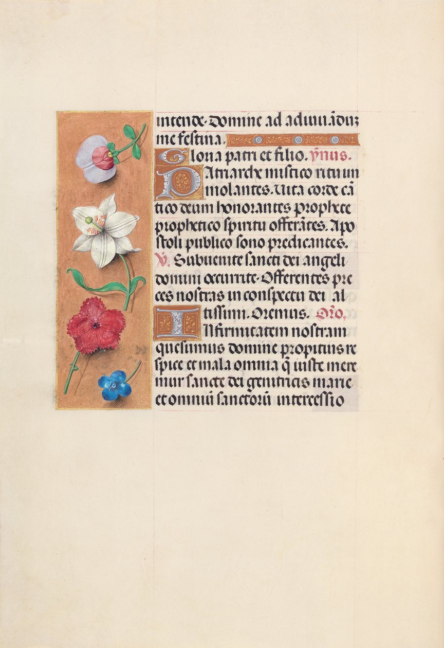 Hodiny královny Isabely Katolické, královny Španělska: Fol. 39v, c. 1500. od Master of the First Prayerbook of Maximillian