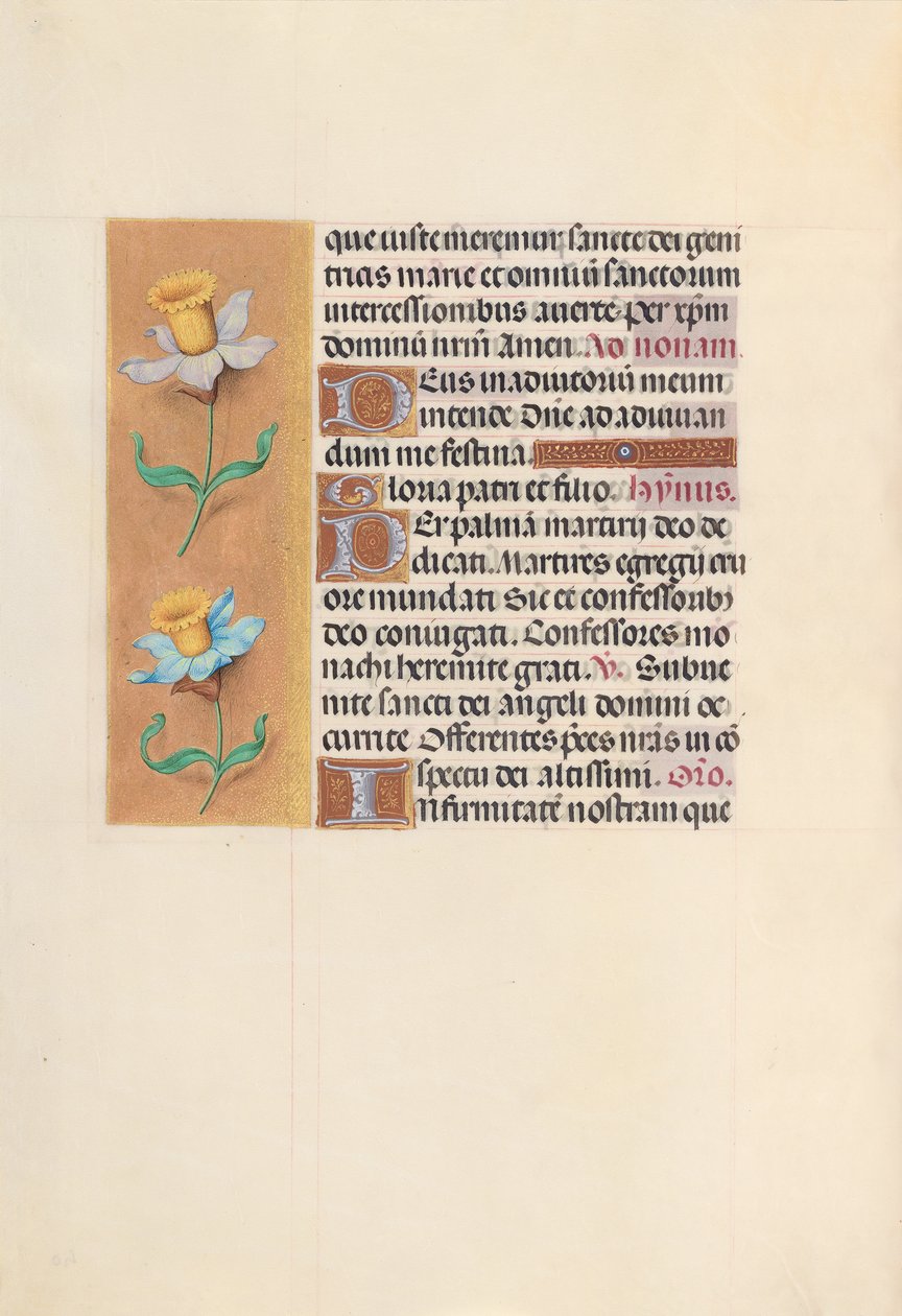 Hodiny královny Isabely Katolické, královny Španělska: Fol. 40v, c. 1500. od Master of the First Prayerbook of Maximillian