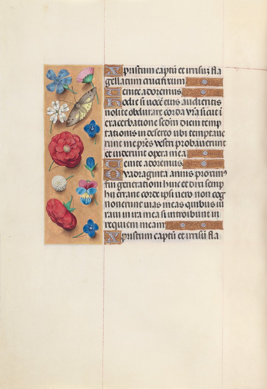 Hodiny královny Isabely Katolické, královny Španělska: Fol. 51v, c. 1500. od Master of the First Prayerbook of Maximillian