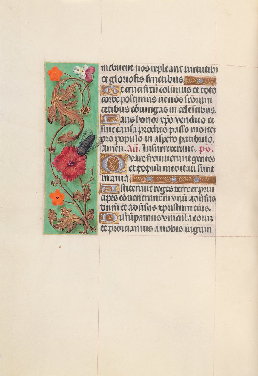 Hodiny královny Isabely Katolické, královny Španělska: Fol. 52v, c. 1500. od Master of the First Prayerbook of Maximillian
