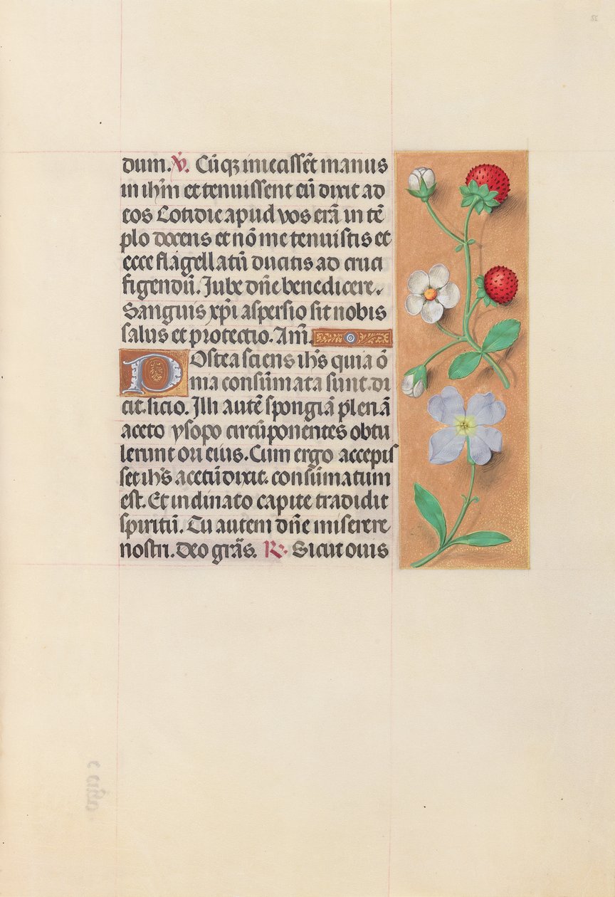 Hodiny královny Isabely Katolické, královny Španělska: Fol. 55r, c. 1500. od Master of the First Prayerbook of Maximillian