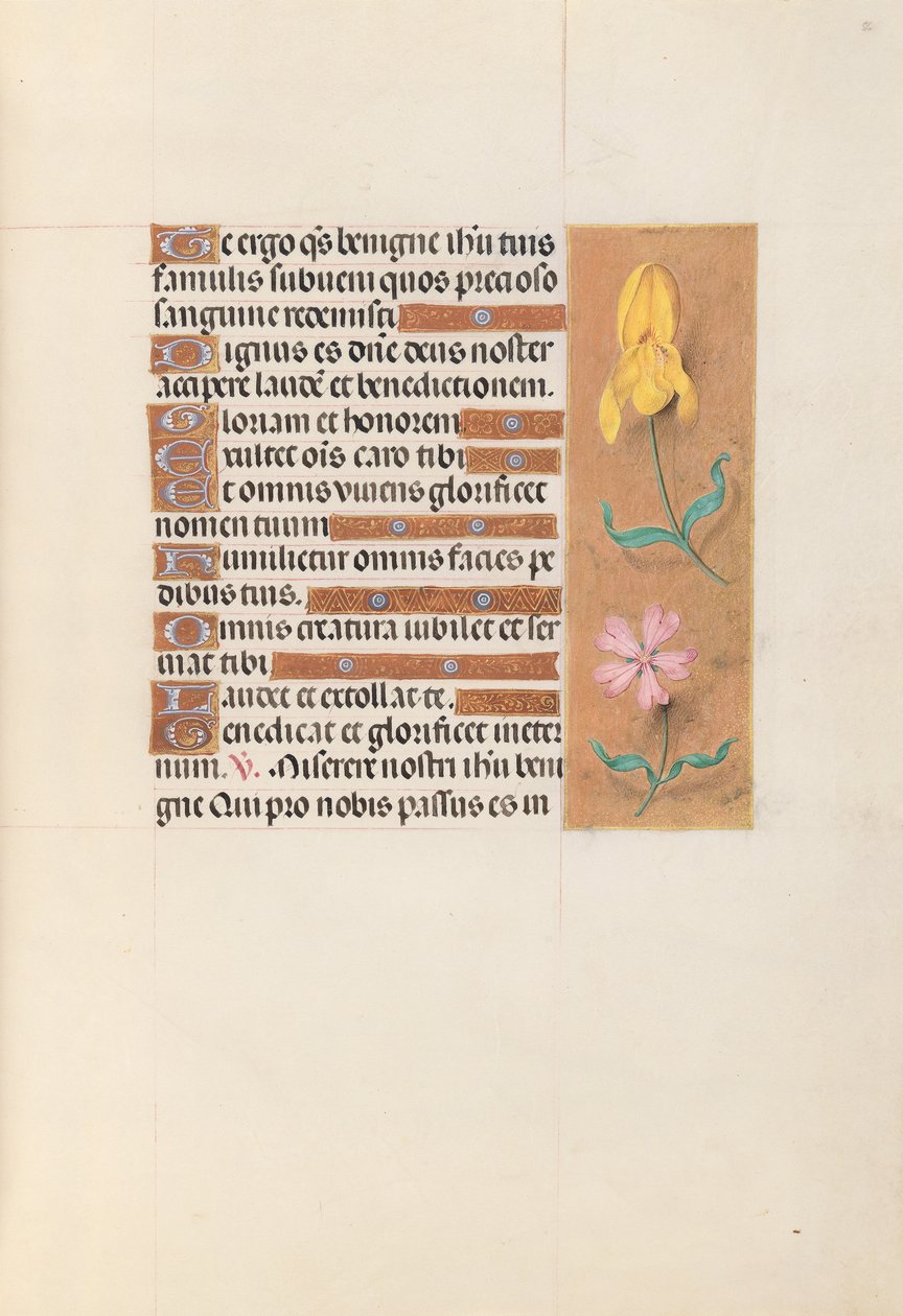 Hodiny královny Isabely Katolické, královny Španělska: Fol. 56r, c. 1500. od Master of the First Prayerbook of Maximillian