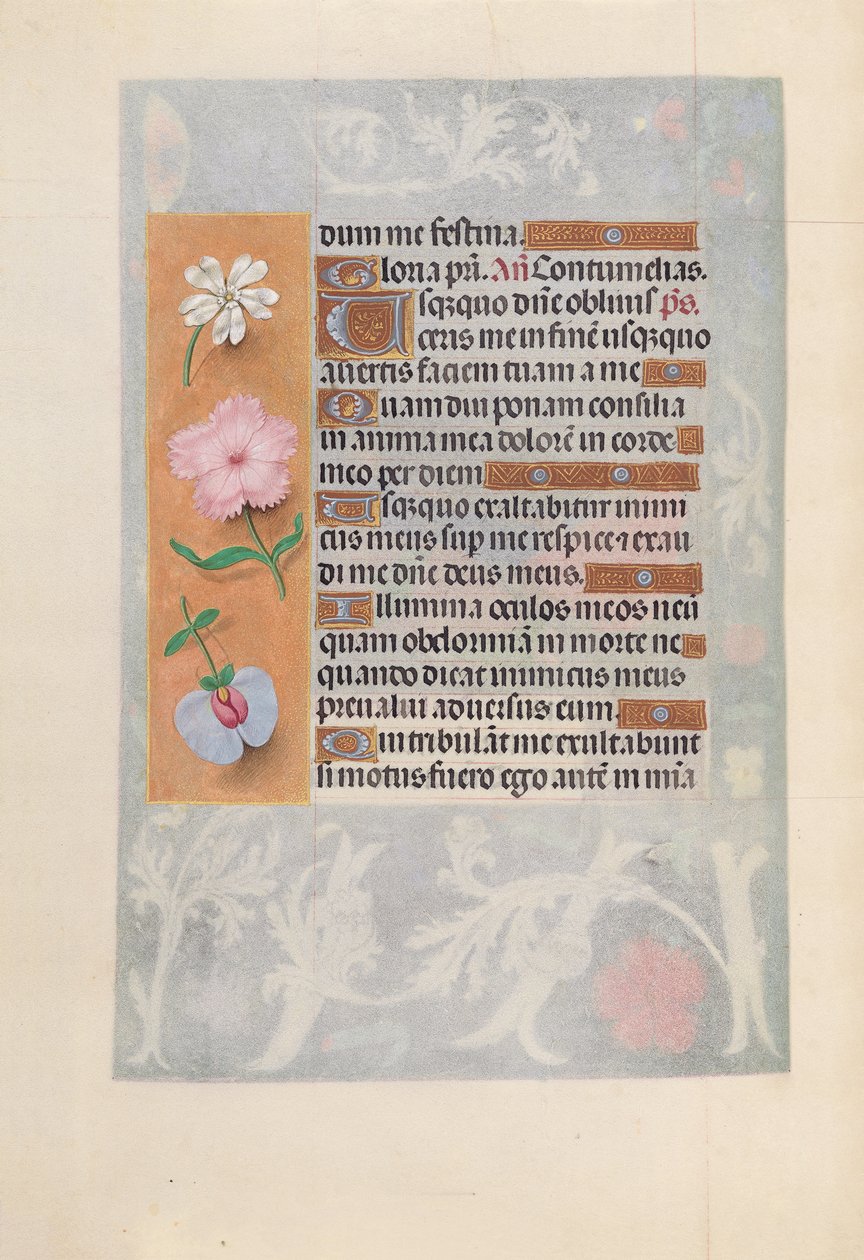 Hodiny královny Isabely Katolické, královny Španělska: Fol. 57v, c. 1500. od Master of the First Prayerbook of Maximillian