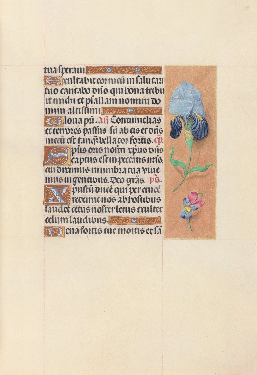 Hodiny královny Isabely Katolické, královny Španělska: Fol. 58r, c. 1500. od Master of the First Prayerbook of Maximillian