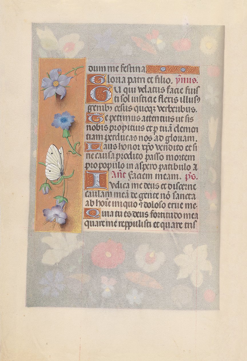 Hodiny královny Isabely Katolické, královny Španělska: Fol. 61v, c. 1500. od Master of the First Prayerbook of Maximillian