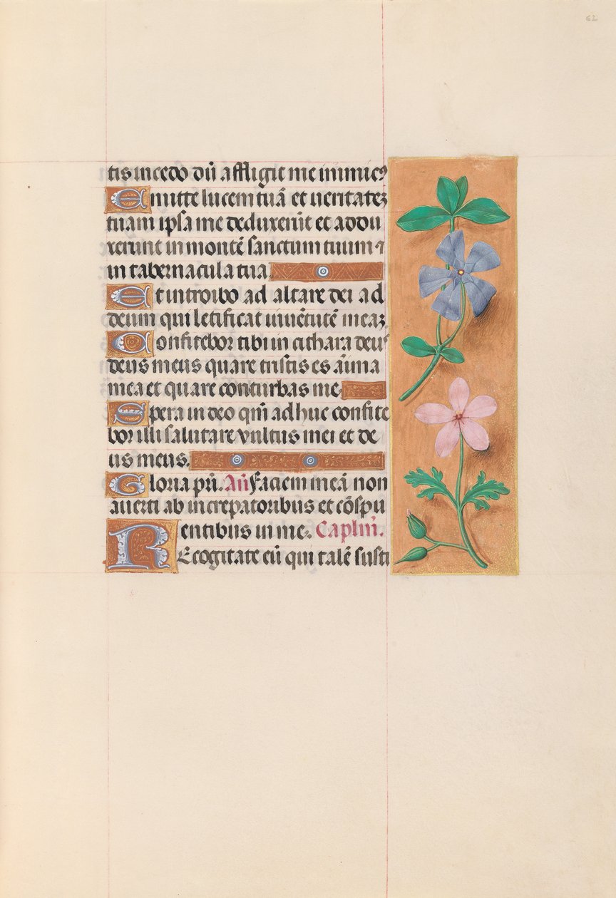 Hodiny královny Isabely Katolické, královny Španělska: Fol. 62r, c. 1500. od Master of the First Prayerbook of Maximillian