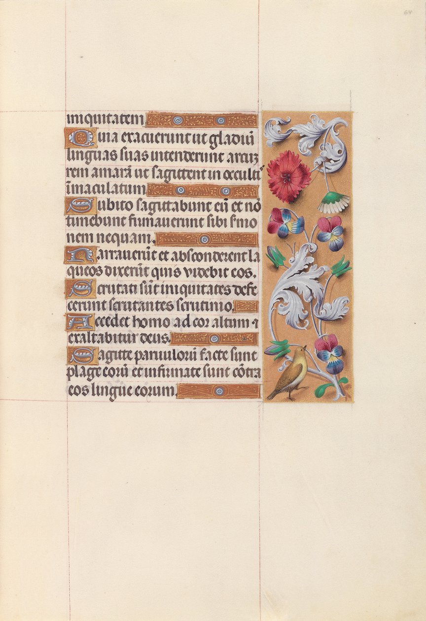 Hodiny královny Isabely Katolické, královny Španělska: Fol. 64r, c. 1500. od Master of the First Prayerbook of Maximillian
