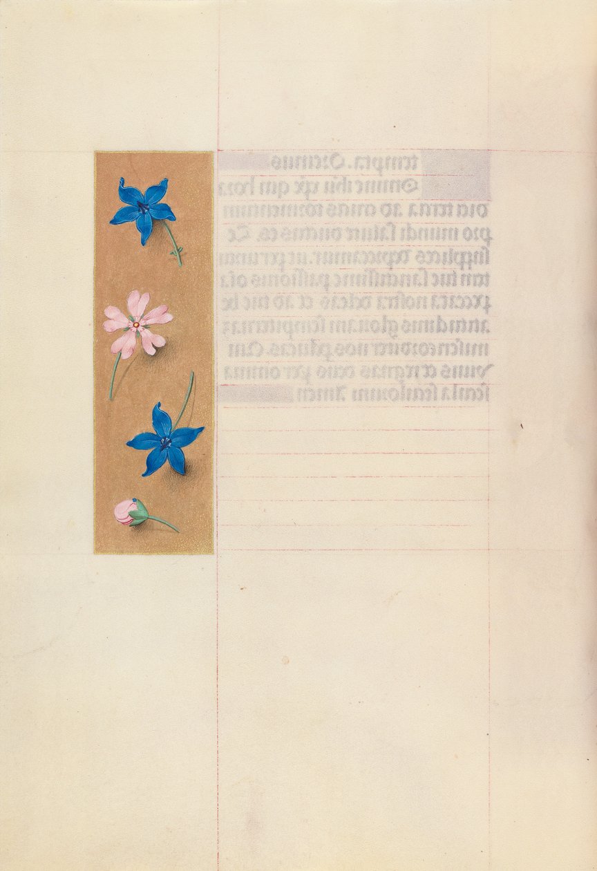 Hodiny královny Isabely Katolické, královny Španělska: Fol. 65V, c. 1500. od Master of the First Prayerbook of Maximillian