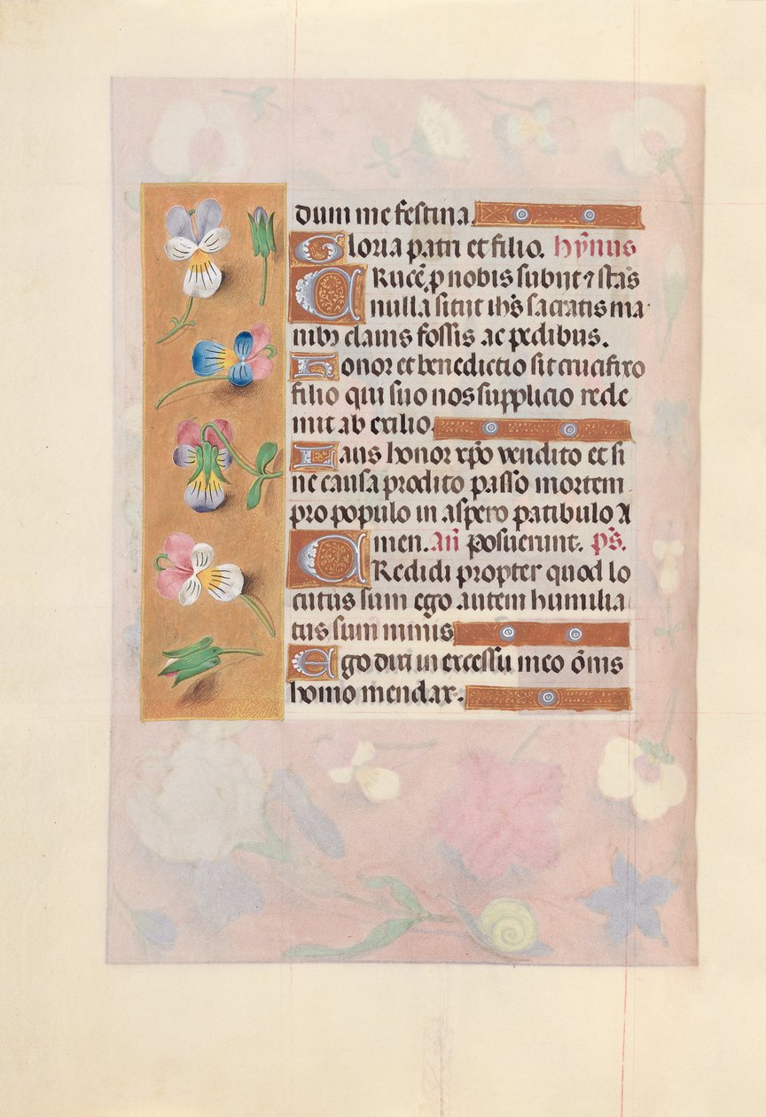 Hodiny královny Isabely Katolické, královny Španělska: Fol. 66v, c. 1500. od Master of the First Prayerbook of Maximillian