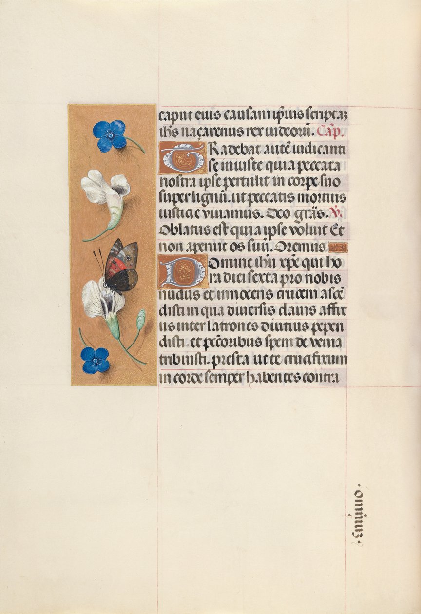 Hodiny královny Isabely Katolické, královny Španělska: Fol. 67v, c. 1500. od Master of the First Prayerbook of Maximillian