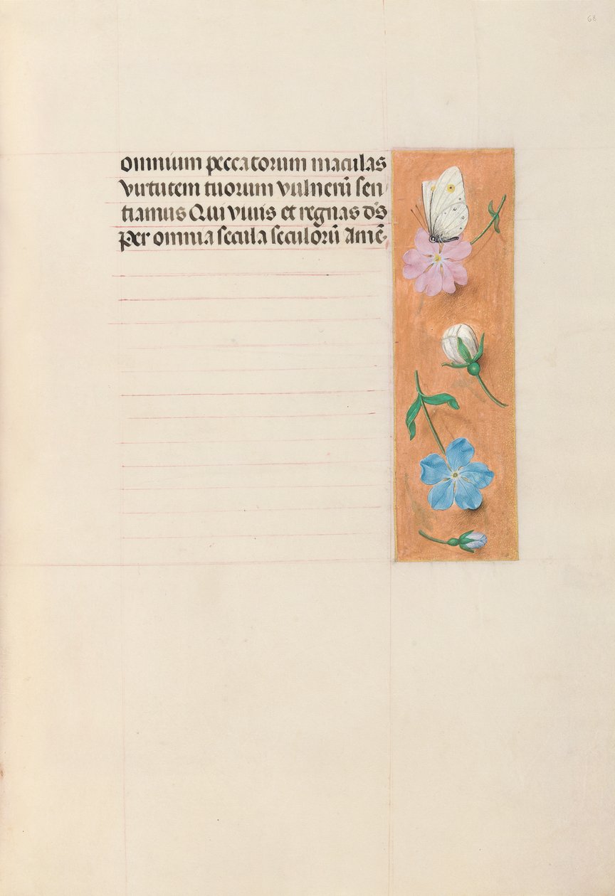 Hodiny královny Isabely Katolické, královny Španělska: Fol. 68r, c. 1500. od Master of the First Prayerbook of Maximillian