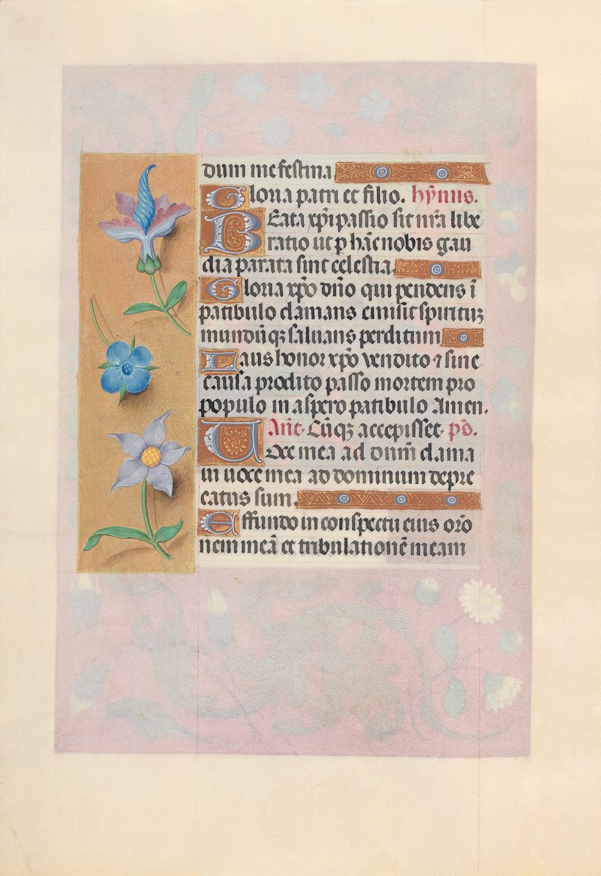 Hodiny královny Isabely Katolické, královny Španělska: Fol. 69v, c. 1500. od Master of the First Prayerbook of Maximillian