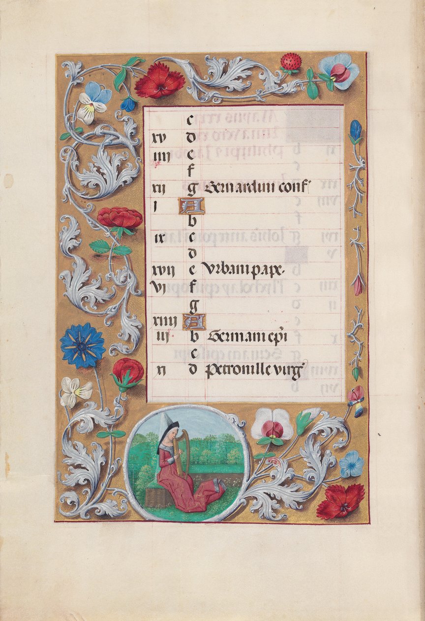 Hodiny královny Isabely Katolické, královny Španělska: Fol. 6v, květen, c. 1500. od Master of the First Prayerbook of Maximillian