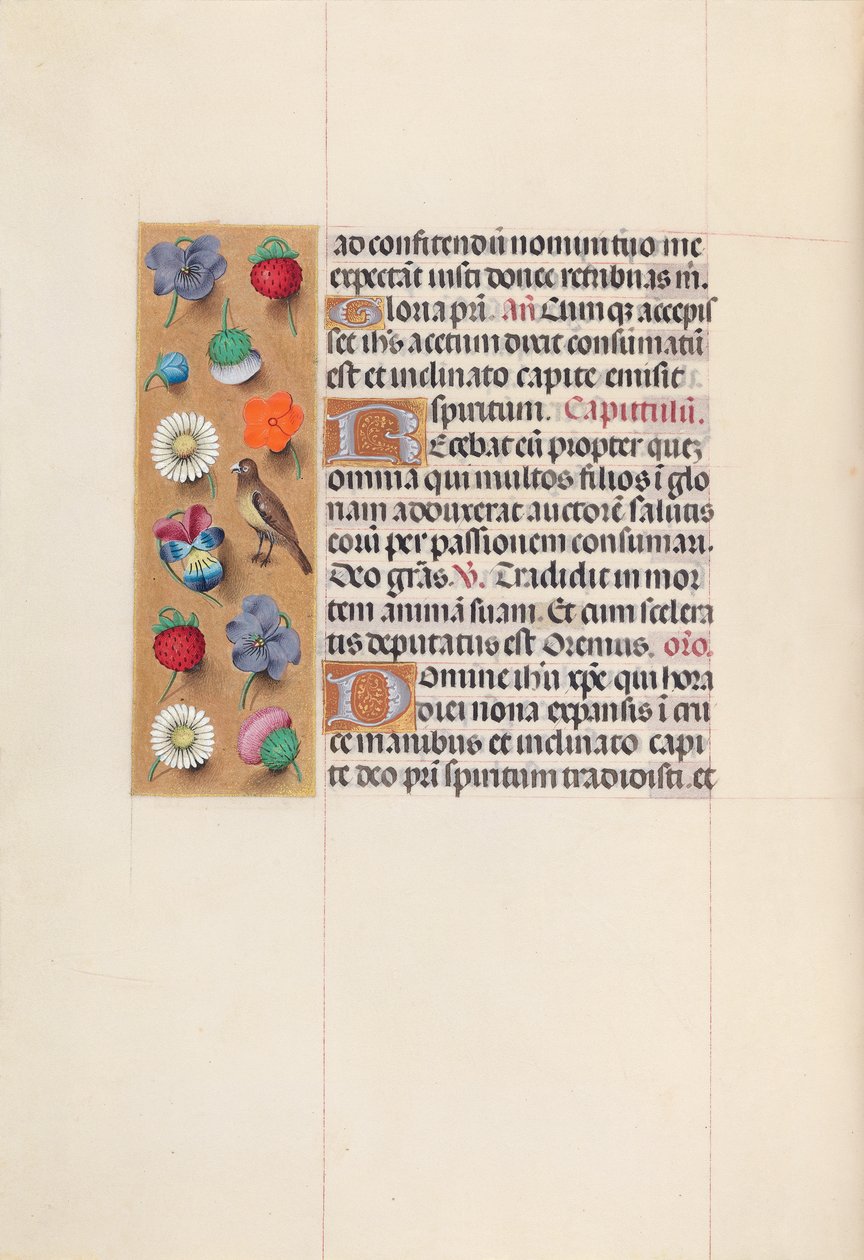 Hodiny královny Isabely Katolické, královny Španělska: Fol. 70v, c. 1500. od Master of the First Prayerbook of Maximillian