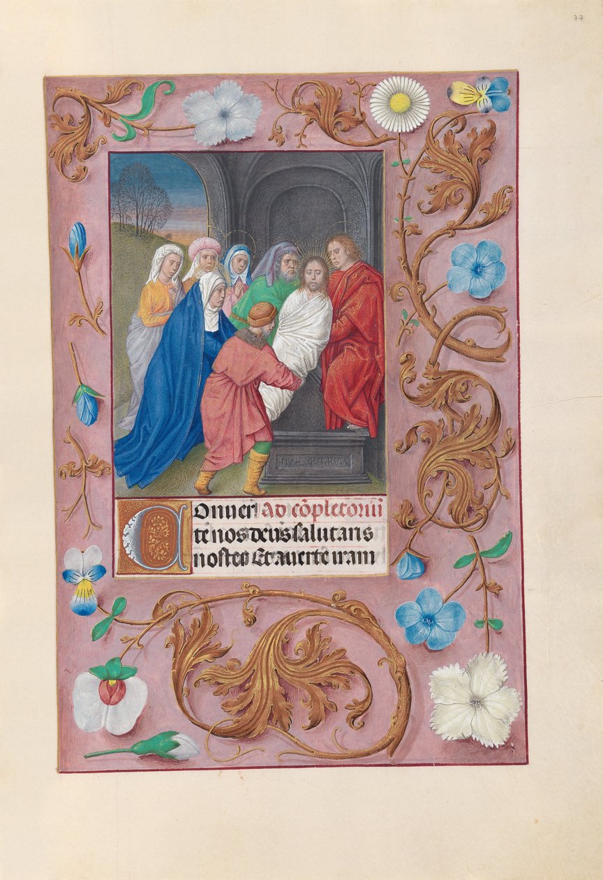 Hodiny královny Isabely Katolické, královny Španělska: Fol. 77r, Pohřeb, c. 1500. od Master of the First Prayerbook of Maximillian