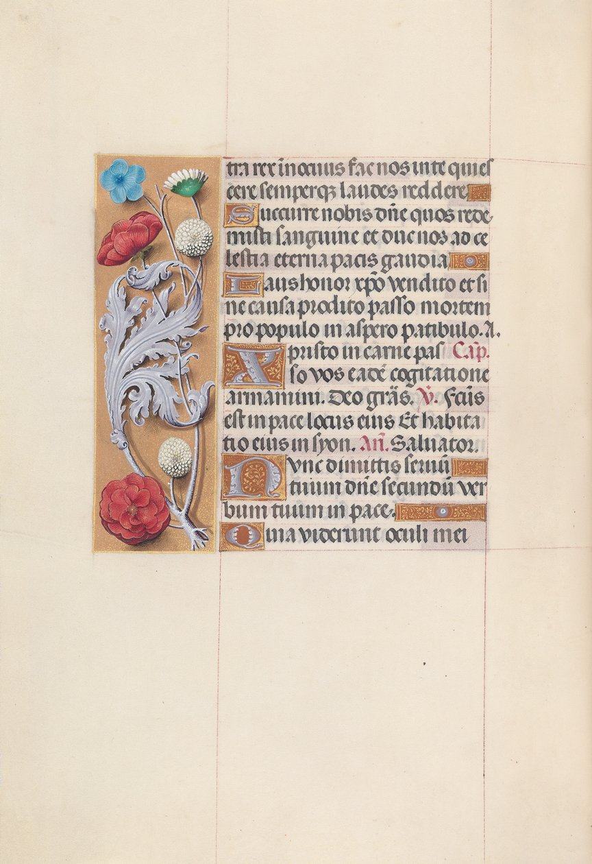 Hodiny královny Isabely Katolické, královny Španělska: Fol. 78v, c. 1500. od Master of the First Prayerbook of Maximillian