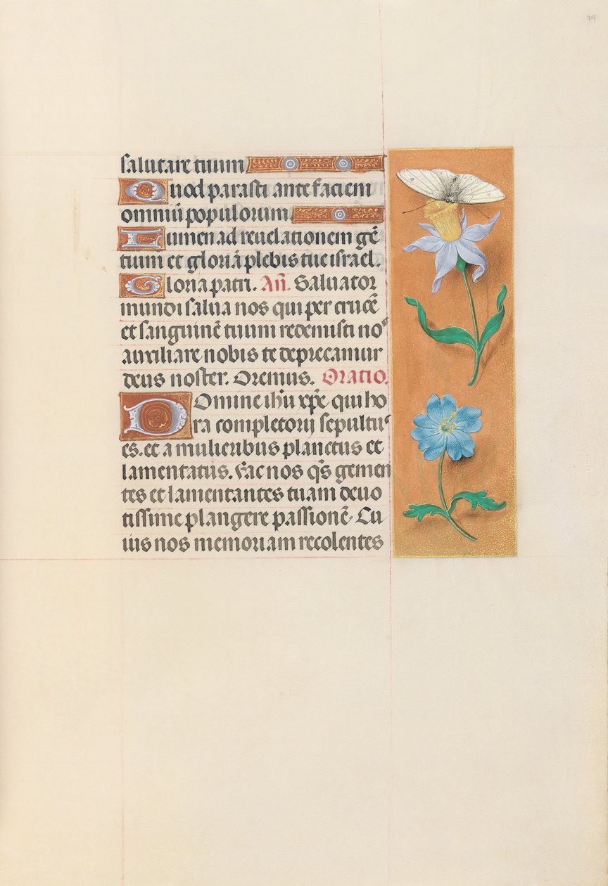 Hodiny královny Isabely Katolické, královny Španělska: Fol. 79r, c. 1500. od Master of the First Prayerbook of Maximillian
