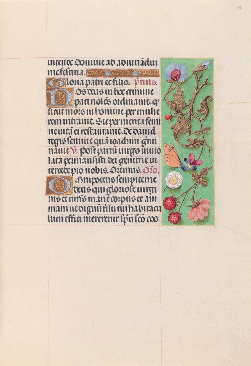 Hodiny královny Isabely Katolické, královny Španělska: Fol. 82r, c. 1500. od Master of the First Prayerbook of Maximillian