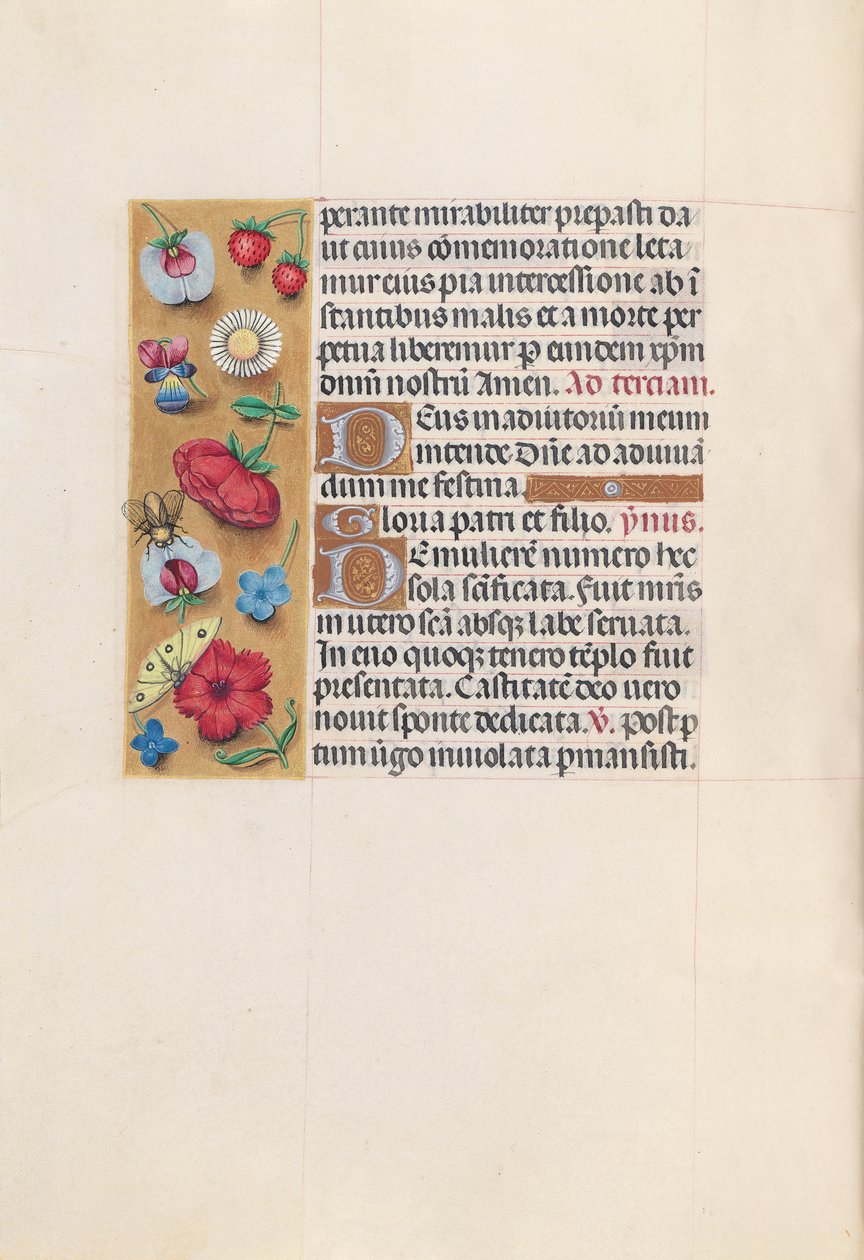 Hodiny královny Isabely Katolické, královny Španělska: Fol. 82v, c. 1500. od Master of the First Prayerbook of Maximillian