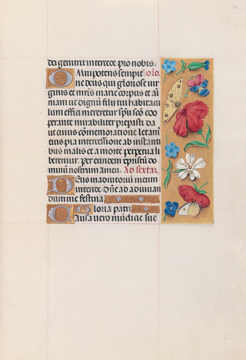 Hodiny královny Isabely Katolické, královny Španělska: Fol. 83r, c. 1500. od Master of the First Prayerbook of Maximillian