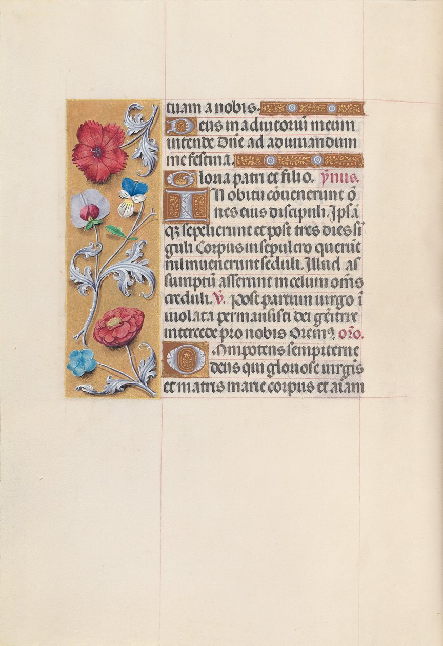 Hodiny královny Isabely Katolické, královny Španělska: Fol. 85v, c. 1500. od Master of the First Prayerbook of Maximillian