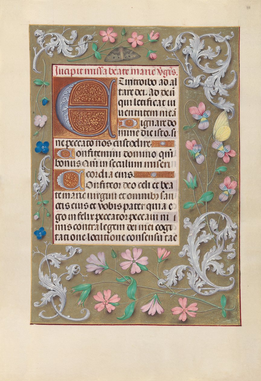 Hodiny královny Isabely Katolické, královny Španělska: Fol. 88r, c. 1500. od Master of the First Prayerbook of Maximillian