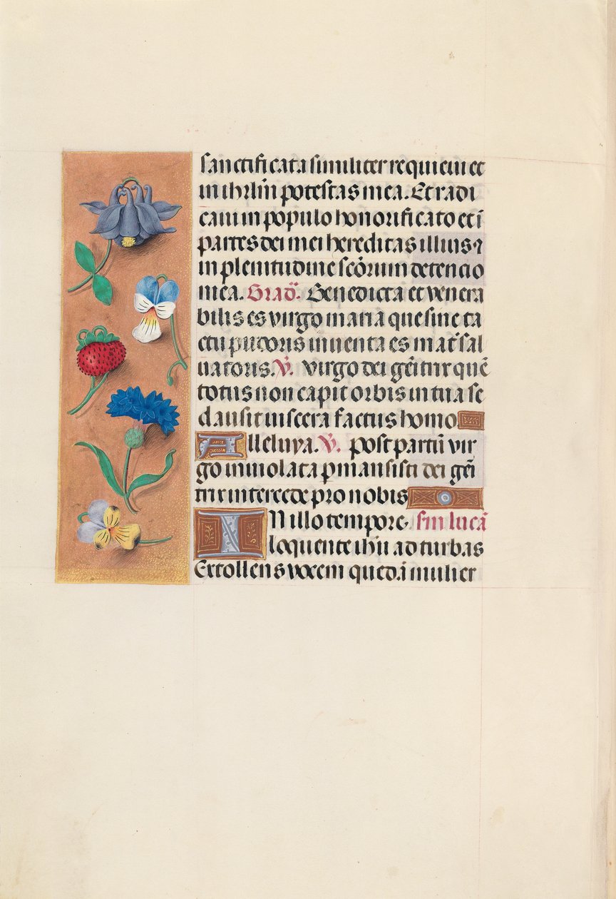 Hodiny královny Isabely Katolické, královny Španělska: Fol. 90v, c. 1500. od Master of the First Prayerbook of Maximillian
