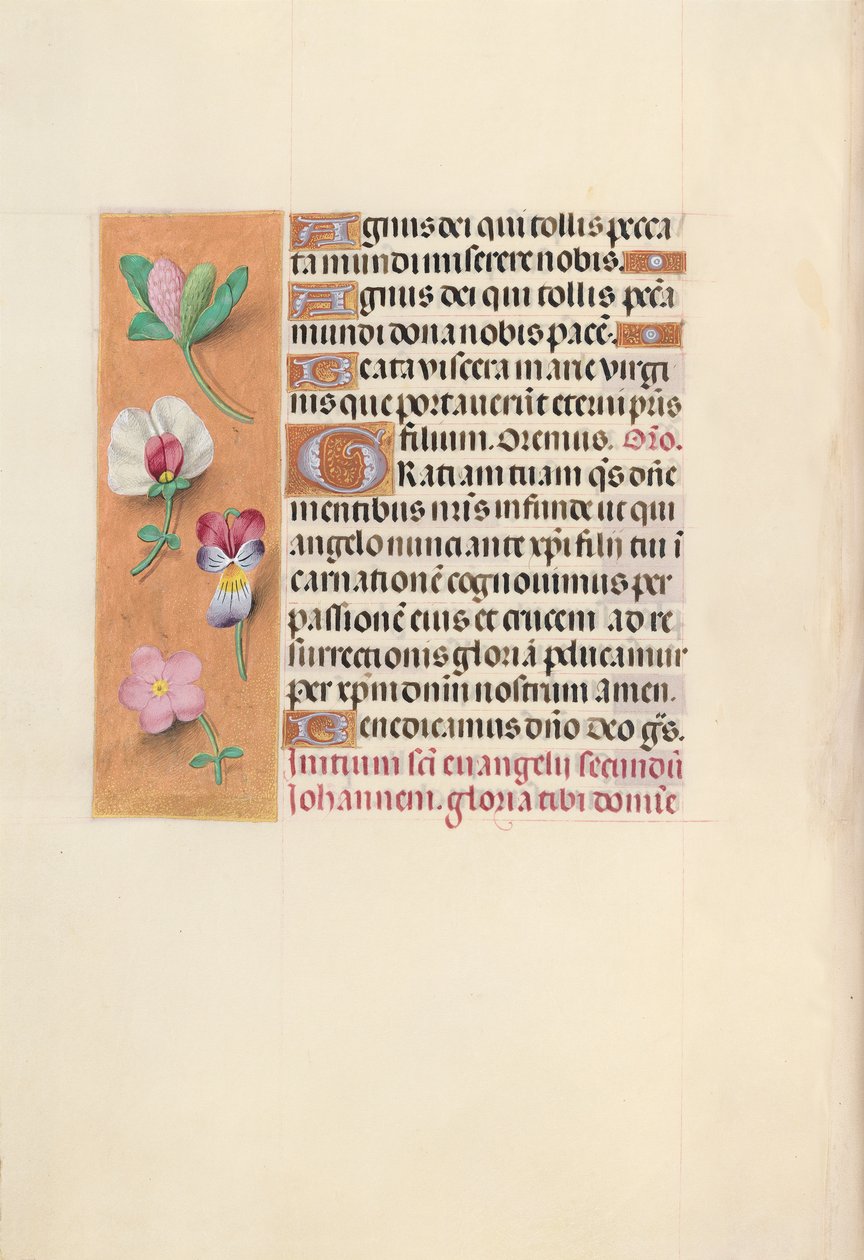 Hodiny královny Isabely Katolické, královny Španělska: Fol. 92v, c. 1500. od Master of the First Prayerbook of Maximillian