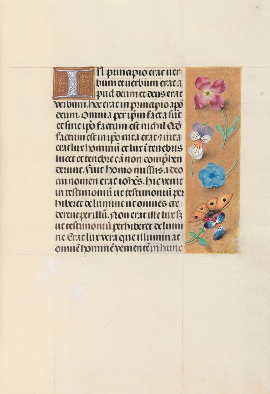 Hodiny královny Isabely Katolické, královny Španělska: Fol. 93r, c. 1500. od Master of the First Prayerbook of Maximillian