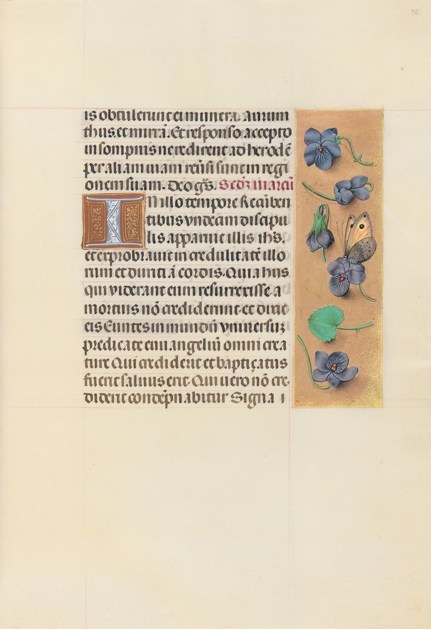 Hodiny královny Isabely Katolické, královny Španělska: Fol. 96r, c. 1500. od Master of the First Prayerbook of Maximillian