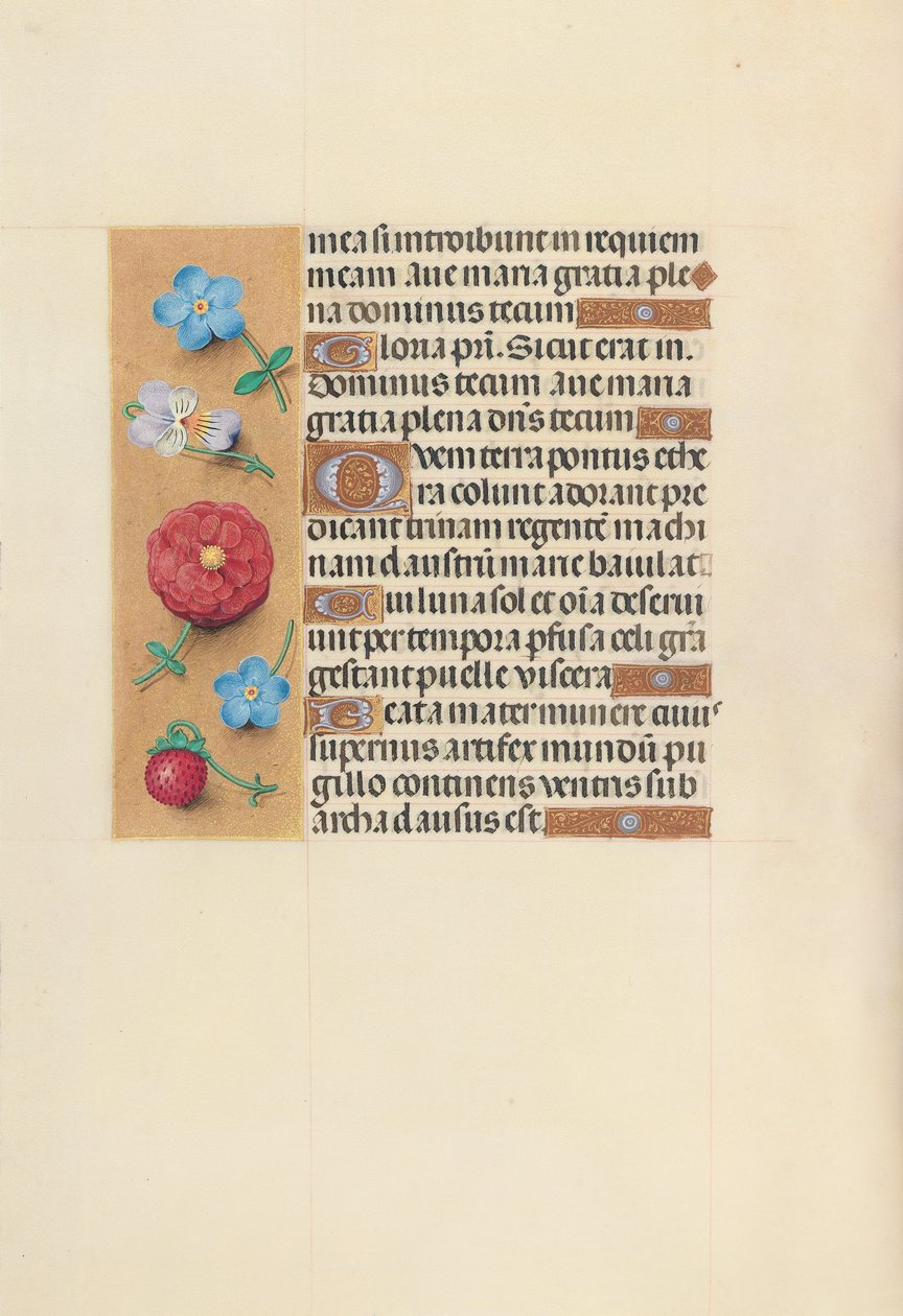 Hodiny královny Isabely Katolické, královny Španělska: Fol. 99 V, c. 1500. od Master of the First Prayerbook of Maximillian