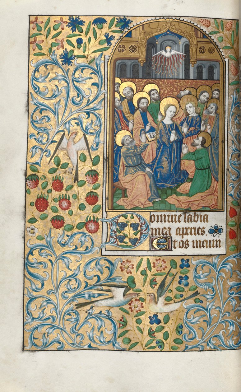 Kniha hodin (Rouenské užití): fol. 99v, Letnice od Master of the Geneva Latini
