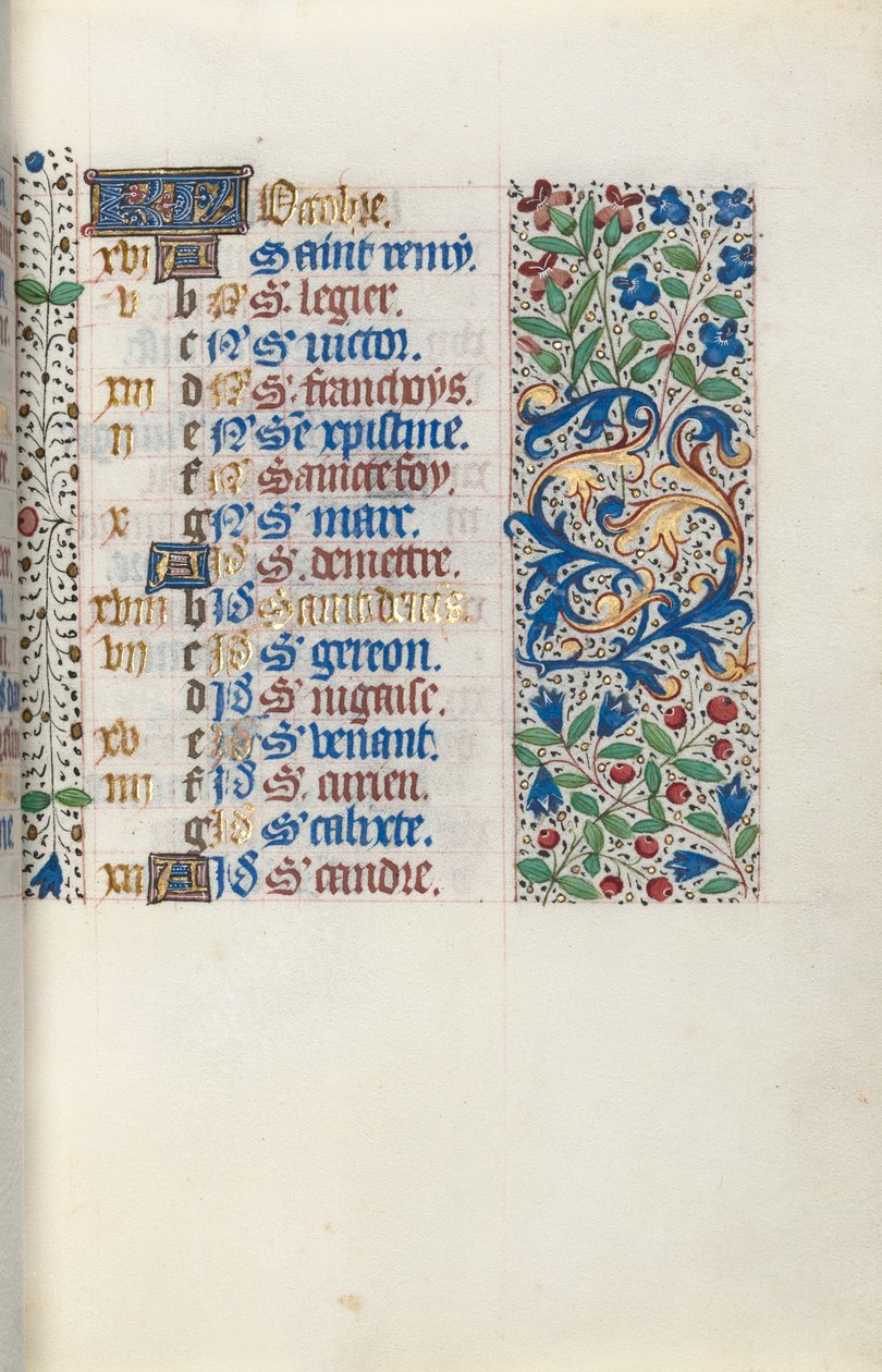 Kniha hodin Použití Rouen: fol. 10r, c. 1470. od Master of the Geneva Latini